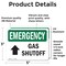 Signmission Gas Shutoff (Up Arrow) With Symbol, 5 in W x Rectangle, Vinyl Decal OS-2PACK-EM-D-35-L-10390 - alternate 3